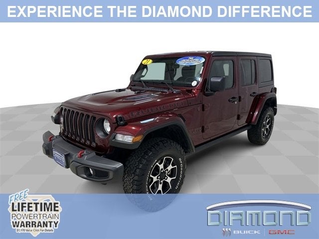 Certified 2021 Jeep Wrangler Unlimited Rubicon with VIN 1C4HJXFG8MW662666 for sale in Alexandria, Minnesota